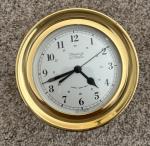 Brass Marine Wall Clock with Battery Quartz Mechanism