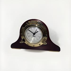 Weems & Plath Nautical Tambour Clock in Wood