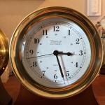 Weems & Plath Brass Time Clock & Barometer Set