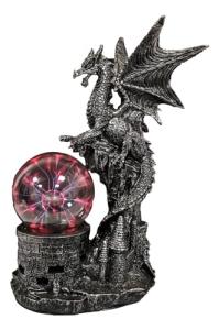 Saurian Smaug Dragon Lamp with Flashing Plasma Ball