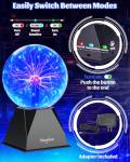 Theefun Blue Plasma Ball: 6 Inch Touch Lamp