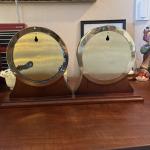 Weems & Plath Brass Time Clock & Barometer Set