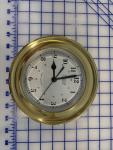 Brass Marine Wall Clock with Battery Quartz Mechanism