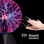 7-Inch Touch & Sound Plasma Ball Lamp