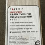 Taylor 5460 Indoor/Outdoor Tracking Thermometer