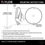 Taylor Wireless Metal Wall Thermometer for Indoor Outdoor Use