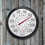 Taylor 13.25" Weather-Resistant Thermometer and Hygrometer