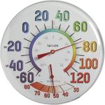 Taylor Metal Wall Thermometer and Hygrometer for Indoor Outdoor Use