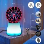 Touch-Interactive Color-Changing Plasma Ball Lamp