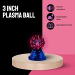 Purple Touch-Sensitive Plasma Ball Lamp