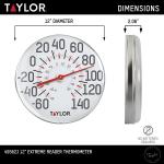 Wireless Metal Wall Thermometer for Indoor and Outdoor
