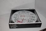 Easy-Read Metal Wall Thermometer and Hygrometer