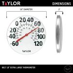 Large Metal Thermometer for Indoor and Outdoor Use