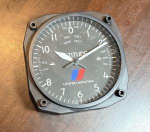 7” Aviation Wall Clock with Altimeter Style