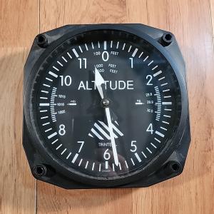 Trintec Analog Airplane Altimeter Wall Clock 6.5