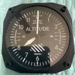 Trintec Black Airplane Altimeter Wall Clock 6.5