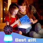 Touch-Interactive Color-Changing Plasma Ball Lamp