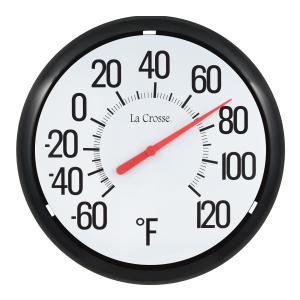 La Crosse 13.25" Round Indoor/Outdoor Thermometer