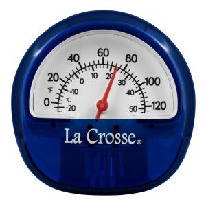 La Crosse Indoor/Outdoor Magnetic Analog Thermometer - Blue