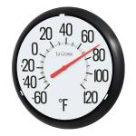 La Crosse 13.25" Round Indoor/Outdoor Thermometer