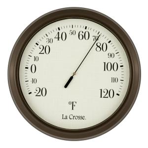 La Crosse 8" Round Indoor/Outdoor Thermometer