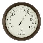 La Crosse 8" Round Indoor/Outdoor Thermometer