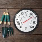 La Crosse 13.25" Round Indoor/Outdoor Thermometer