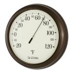 La Crosse 8" Round Indoor/Outdoor Thermometer