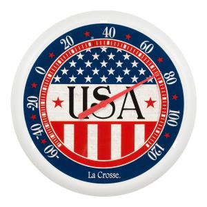 La Crosse 13.25" Round Indoor/Outdoor Thermometer