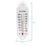 La Crosse 4" Indoor/Outdoor Tube Thermometer - White