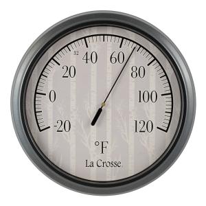 8" La Crosse Round Indoor/Outdoor Thermometer