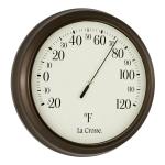 La Crosse 8" Round Indoor/Outdoor Thermometer