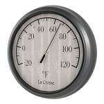8" La Crosse Round Indoor/Outdoor Thermometer