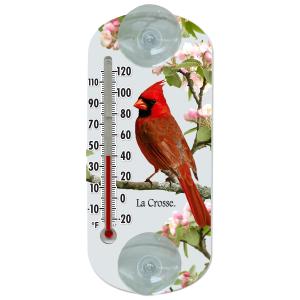 La Crosse 8" Indoor/Outdoor Clear Window Thermometer
