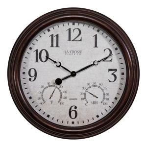 La Crosse Technology Wall Clock with Thermometer & Hygrometer