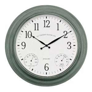 LA CROSSE Analog Indoor/Outdoor Thermometer & Humidity Clock