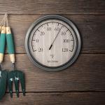 8" La Crosse Round Indoor/Outdoor Thermometer