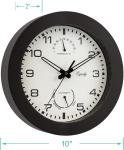La Crosse 10-Inch Indoor/Outdoor Brown Wall Clock