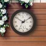 La Crosse 10-Inch Indoor/Outdoor Brown Wall Clock