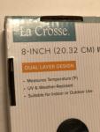 La Crosse 8" Round Indoor/Outdoor Thermometer