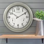 La Crosse 18-Inch Quartz Wall Clock with Thermometer
