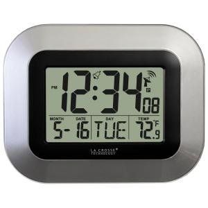 La Crosse Atomic Digital Wall Clock with Temperature