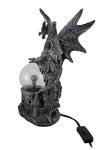 Gothic Dragon Statue with Electric Plasma Ball