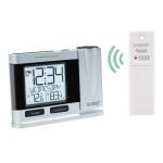 Silver Atomic Projection Clock with Temperature Display