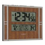 Atomic Digital Wall Clock with Temp Display