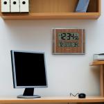 Atomic Digital Wall Clock with Temp Display