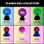 Purple Touch-Sensitive Plasma Ball Lamp