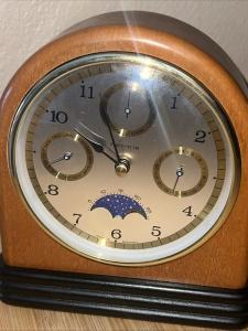 HERMLE Quartz Mantel Clock with Moon Phase