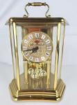 Elegant Brass and Glass Chime Clock