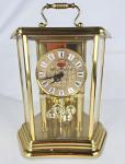 Elegant Brass and Glass Chime Clock